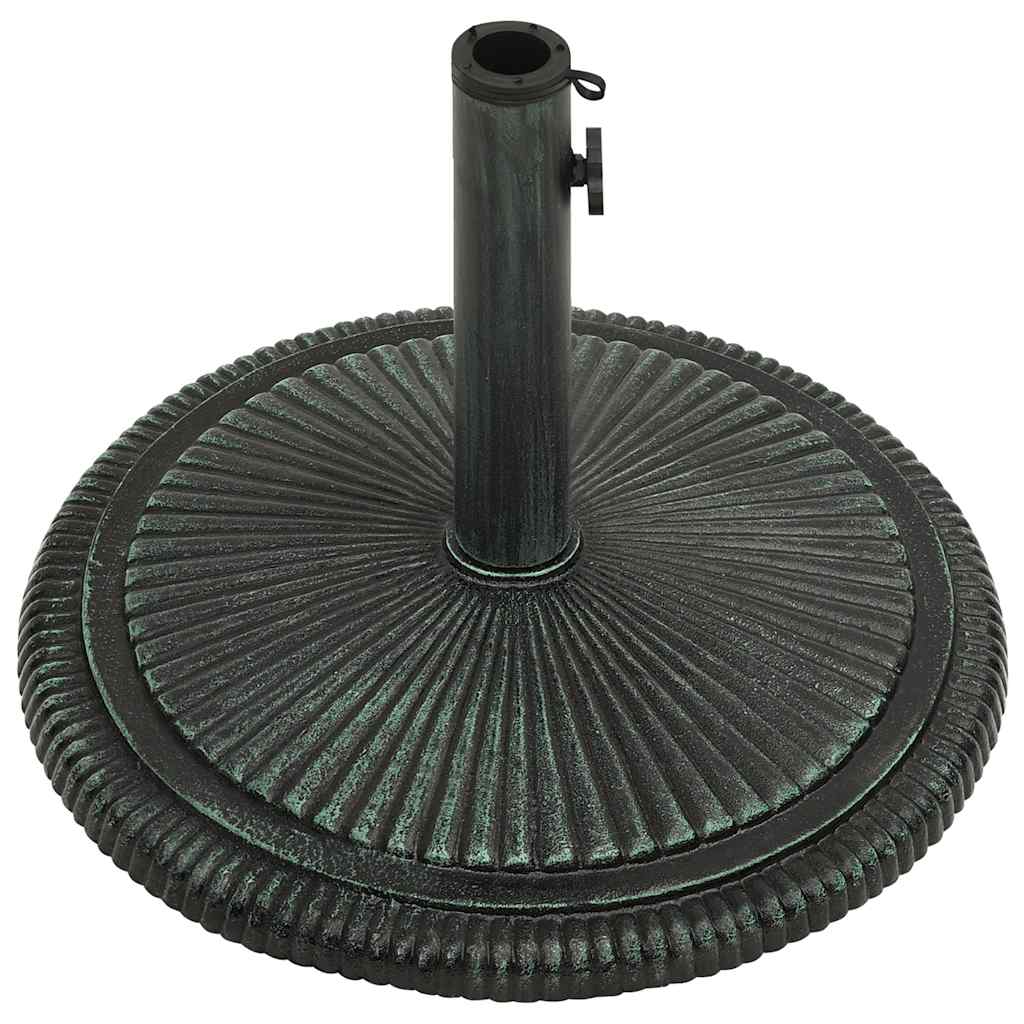 Stalak za suncobran zeleni 45 x 45 x 30 cm od lijevanog željeza