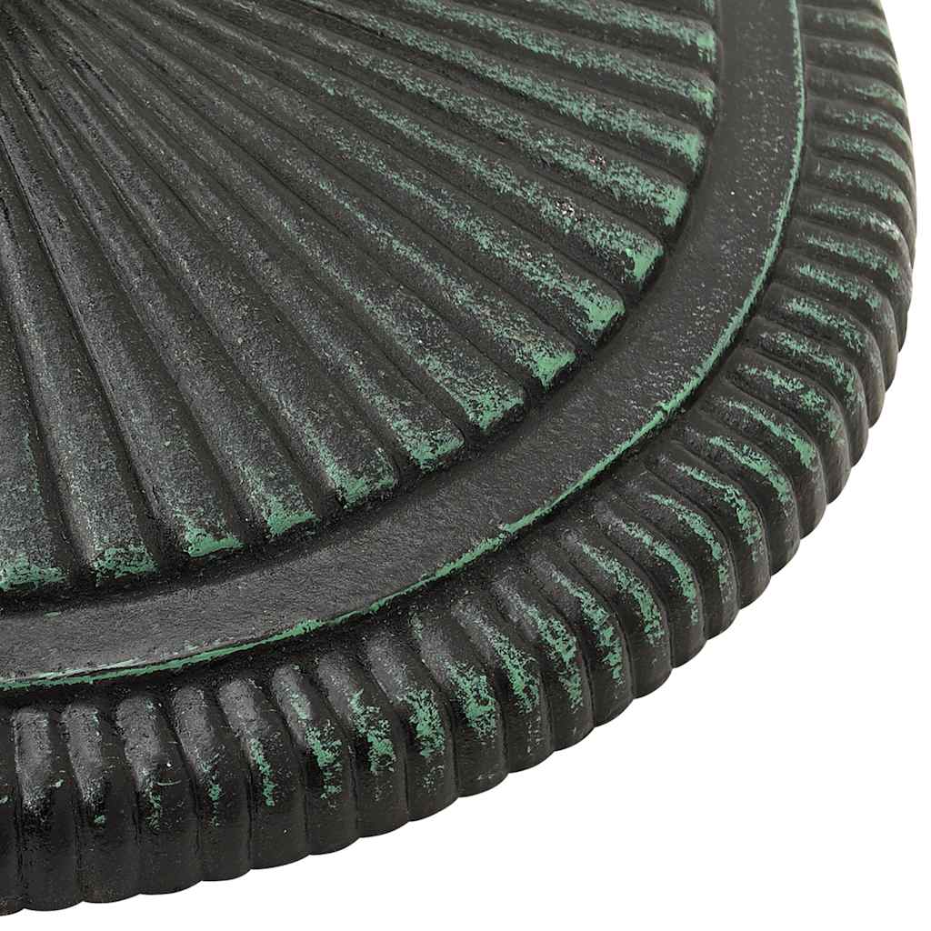 Stalak za suncobran zeleni 45 x 45 x 30 cm od lijevanog željeza