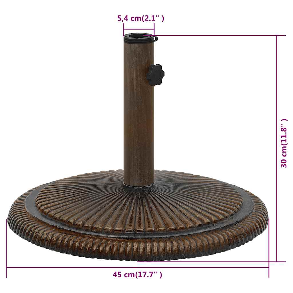 Stalak za suncobran brončani 45 x 45 x 30 cm lijevano željezo