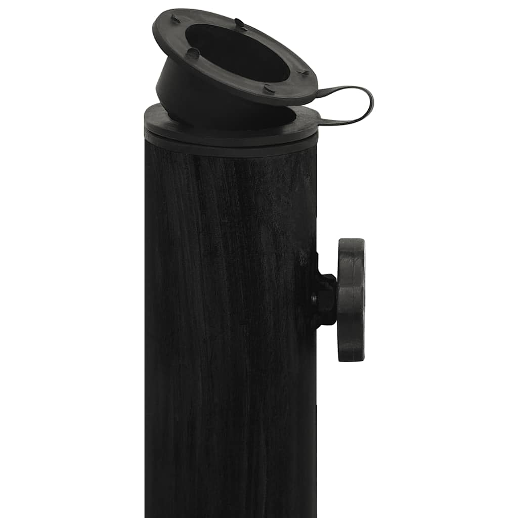 Stalak za suncobran crni 45 x 45 x 30 cm od lijevanog željeza