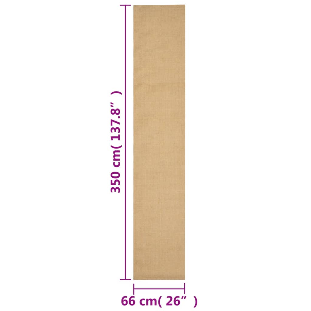 Tepih od prirodnog sisala 66 x 350 cm