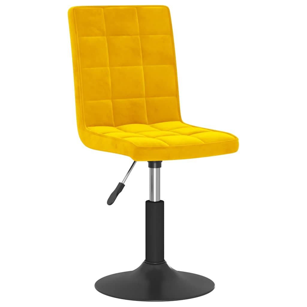 Okretne blagovaonske stolice 6 kom senf žuti baršun