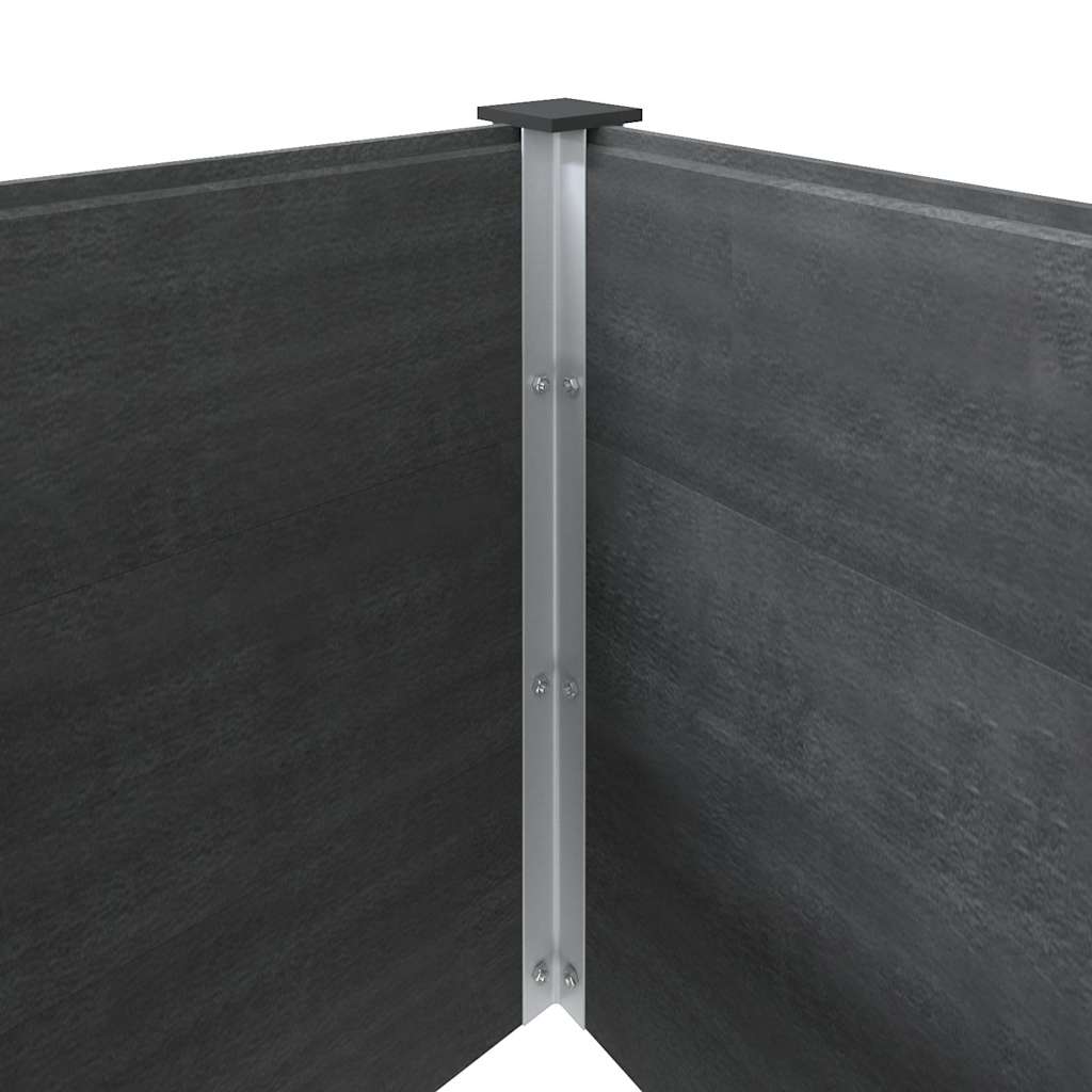Povišena vrtna gredica 200 x 50 x 54 cm WPC siva