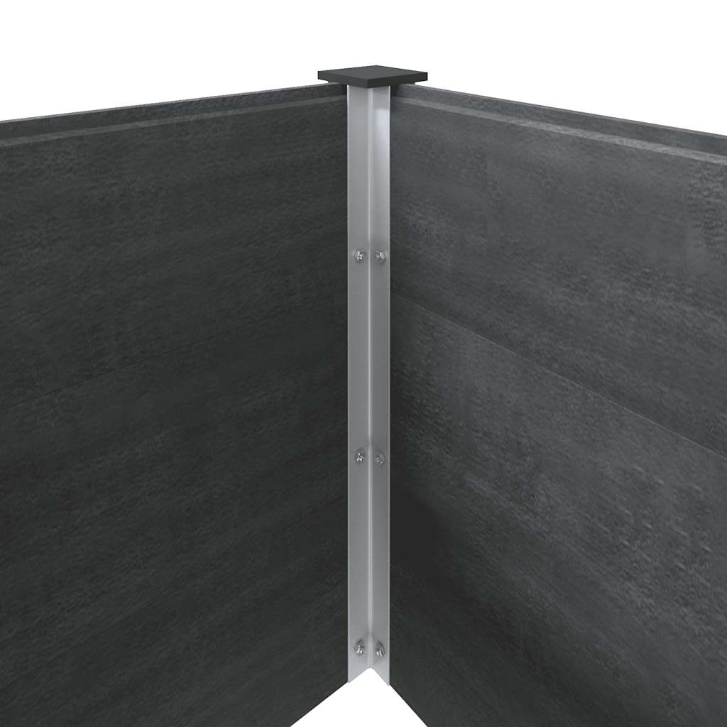 Povišena vrtna gredica 200 x 50 x 91 cm WPC siva
