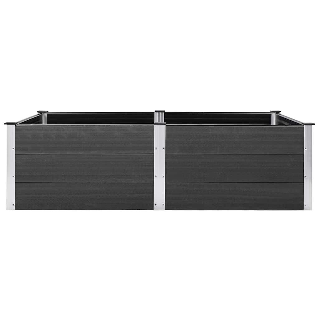 Povišena vrtna gredica 200 x 100 x 54 cm WPC siva