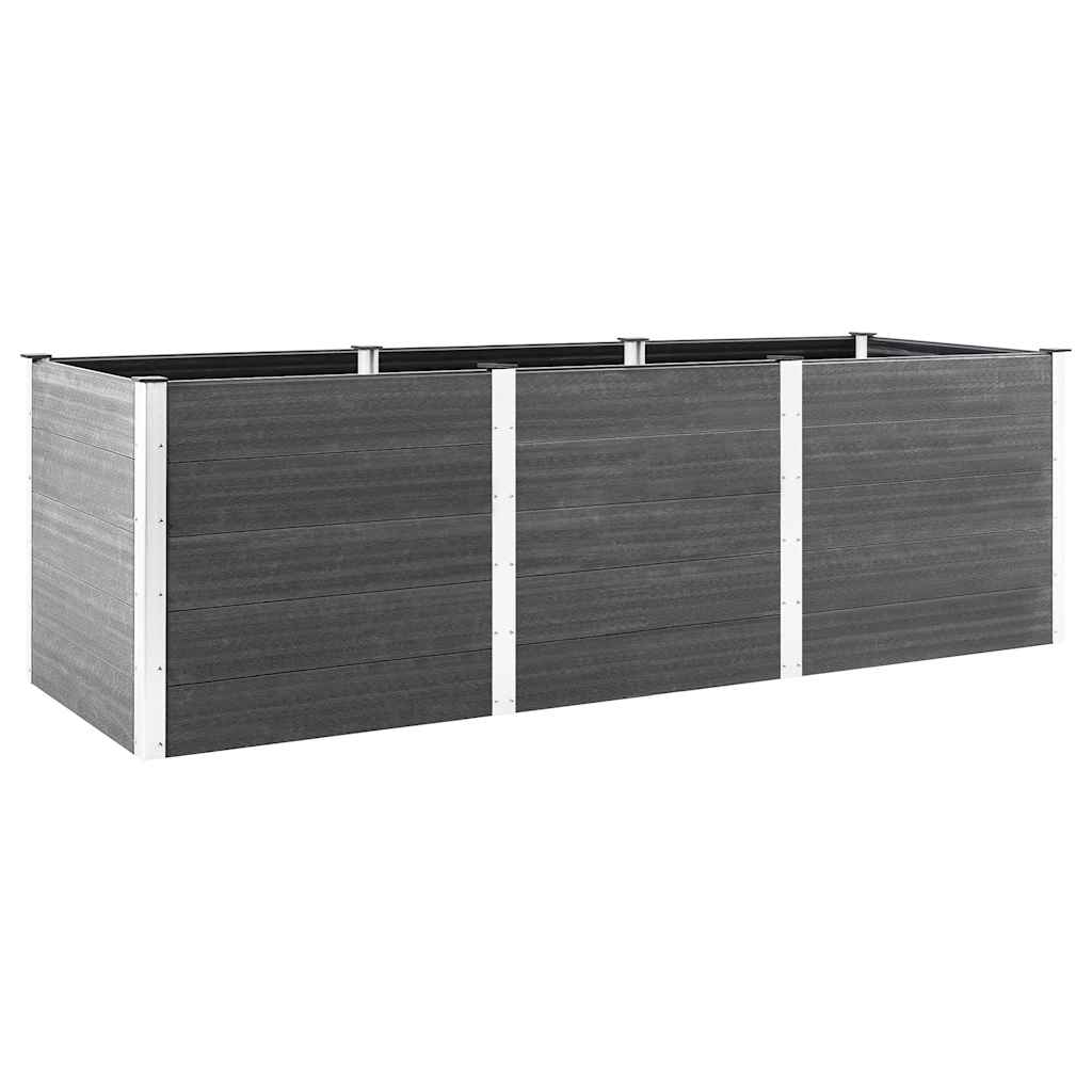 Povišena vrtna gredica 300 x 100 x 91 cm WPC siva