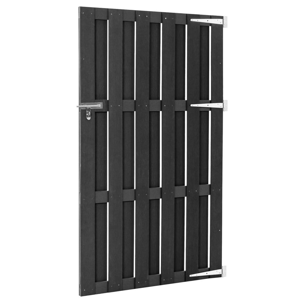 Vrtna vrata od WPC-a 100 x 180 cm siva