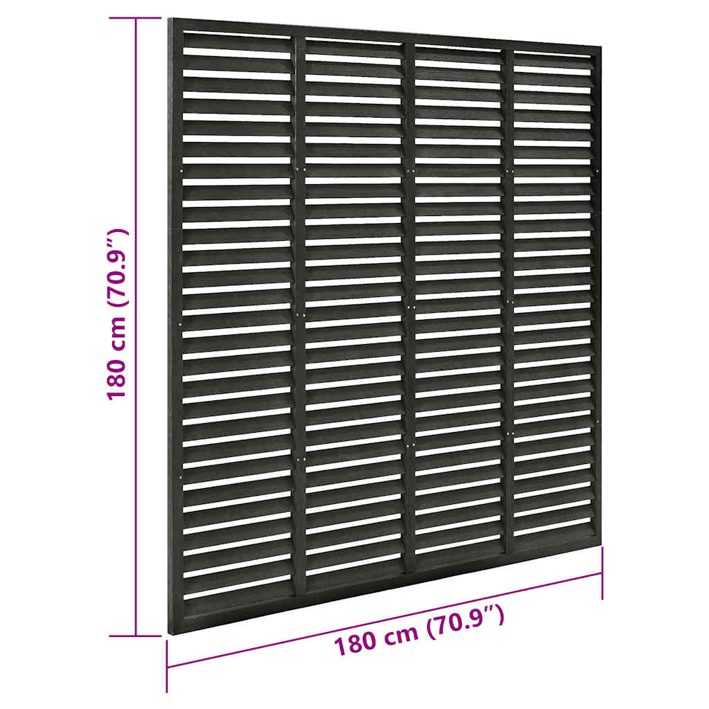 Rešetkasta ograda od WPC-a 180 x 180 cm tamnosiva