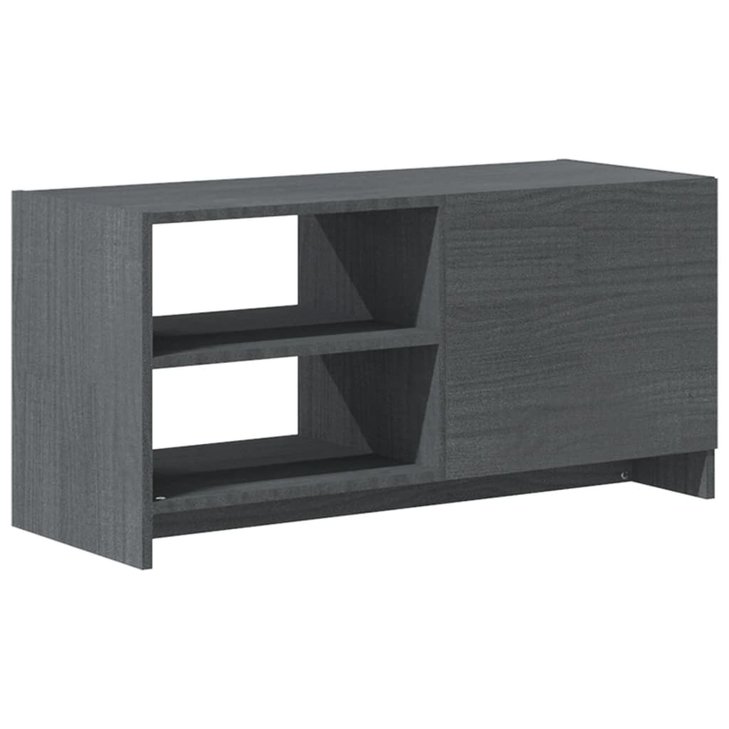 TV ormarić sivi 80 x 31 x 39 cm od masivne borovine