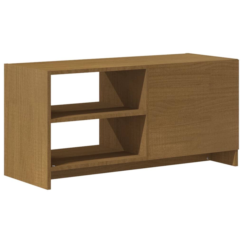 TV ormarić smeđa boja meda 80 x 31 x 39 cm od masivne borovine