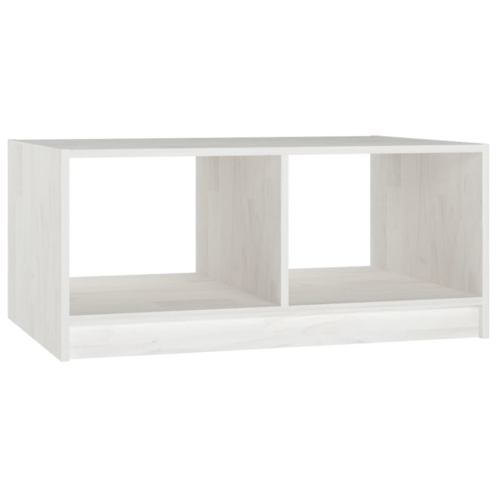 Stolić za kavu bijeli 75 x 50 x 33,5 cm od masivne borovine