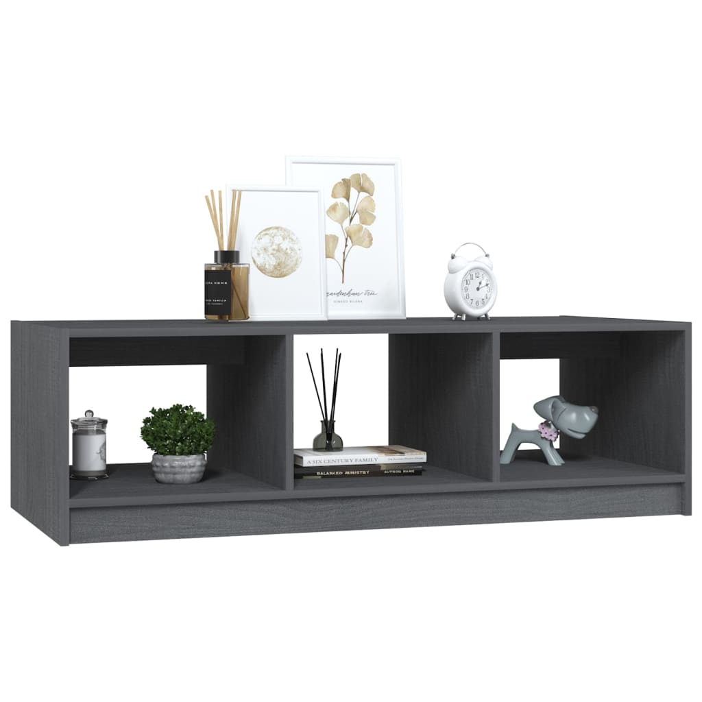 Stolić za kavu sivi 110 x 50 x 34 cm od masivne borovine