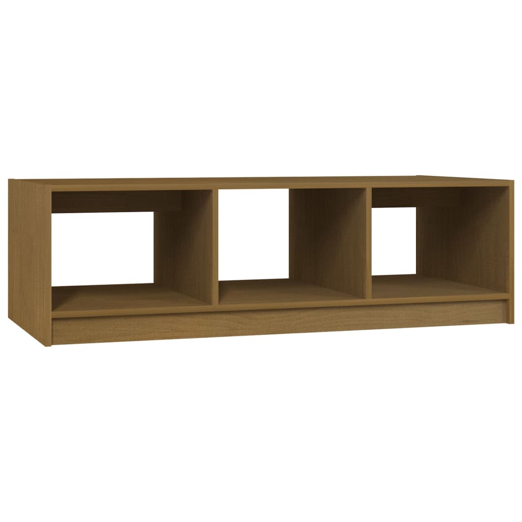 Stolić za kavu boja meda 110 x 50 x 34 cm od masivne borovine