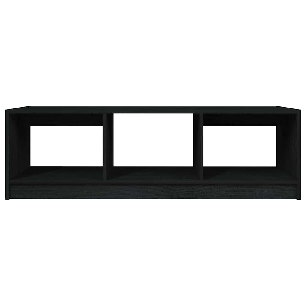 Stolić za kavu crni 110 x 50 x 34 cm od masivne borovine