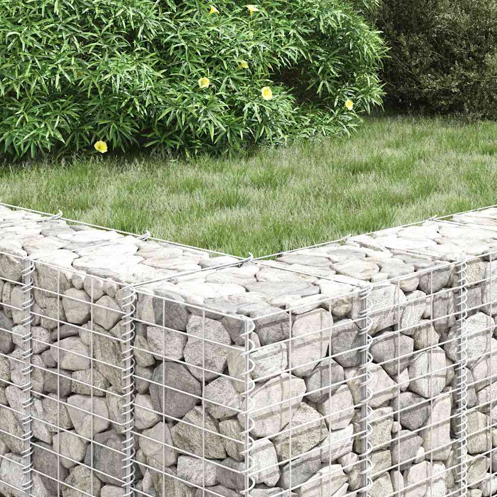 Gabionske povišene gredice 3 kom 30 x 30 x 100 cm željezne