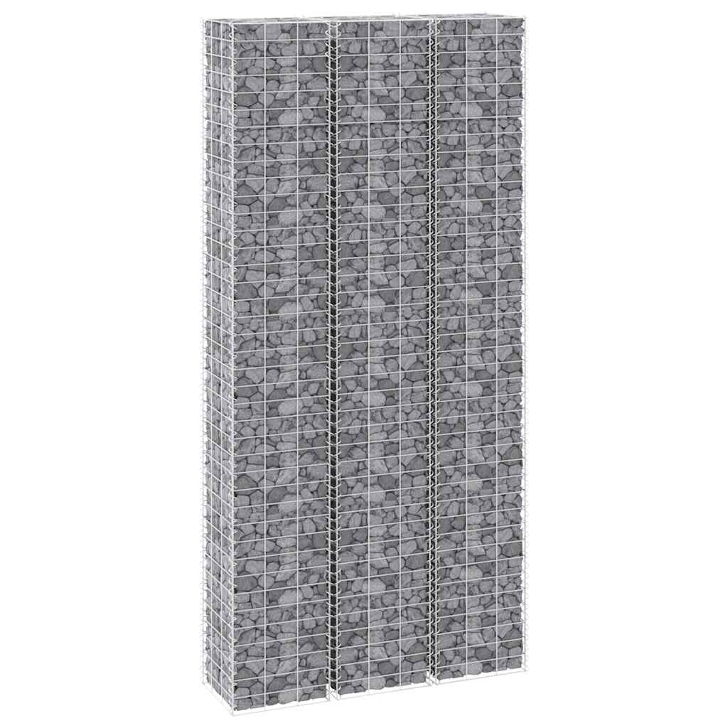Gabionske povišene gredice 3 kom 30 x 30 x 150 cm željezne