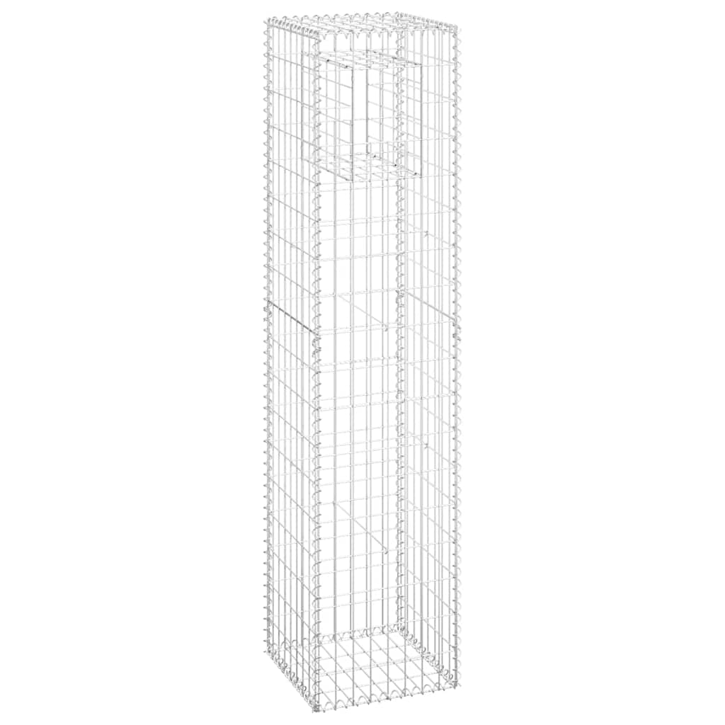 Gabionske stupne košare 2 kom 40 x 40 x 180 cm željezne