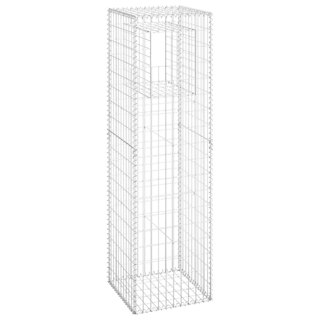 Gabionske stupne košare 2 kom 50 x 50 x 180 cm željezne