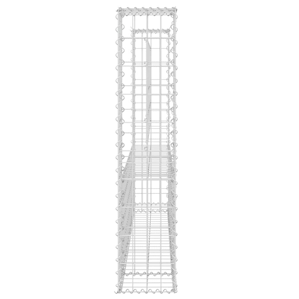 Gabionska košara U-oblika s 2 stupa 140 x 20 x 100 cm željezna