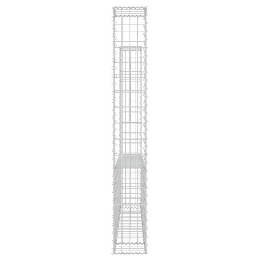 Gabionska košara U-oblika s 2 stupa 140 x 20 x 150 cm željezna