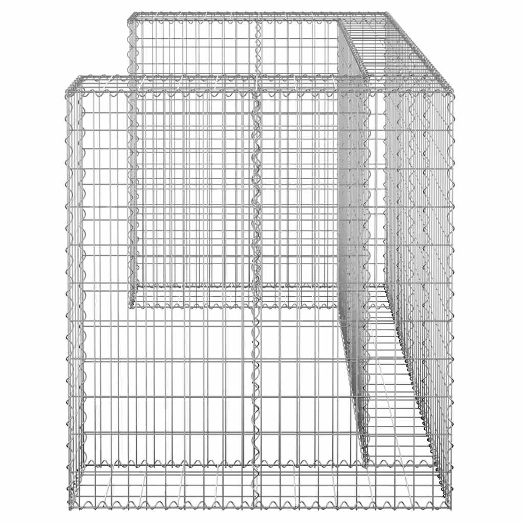 Gabionski zid za kante od pocinčanog čelika 180 x 100 x 110 cm