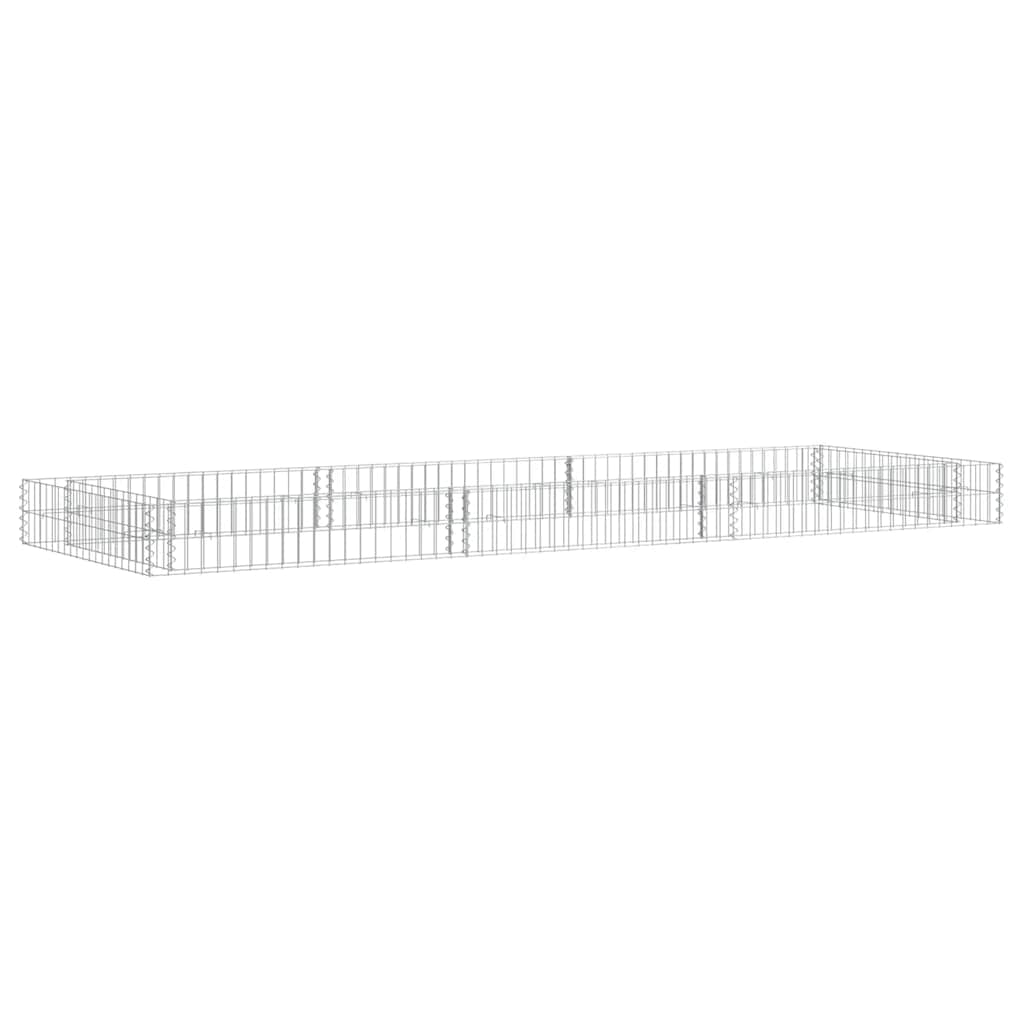 Gabionska povišena gredica od pocinčanog čelika 300x100x20 cm