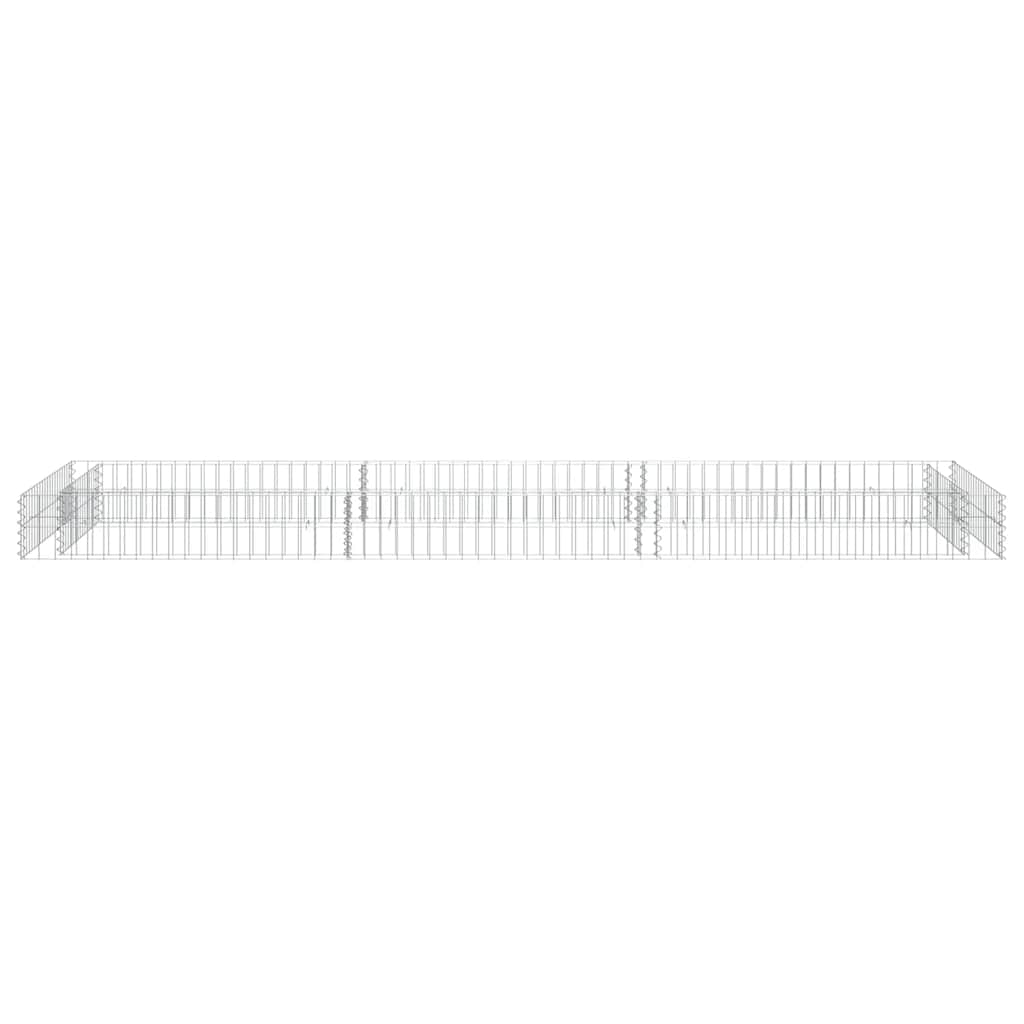 Gabionska povišena gredica od pocinčanog čelika 300x100x20 cm