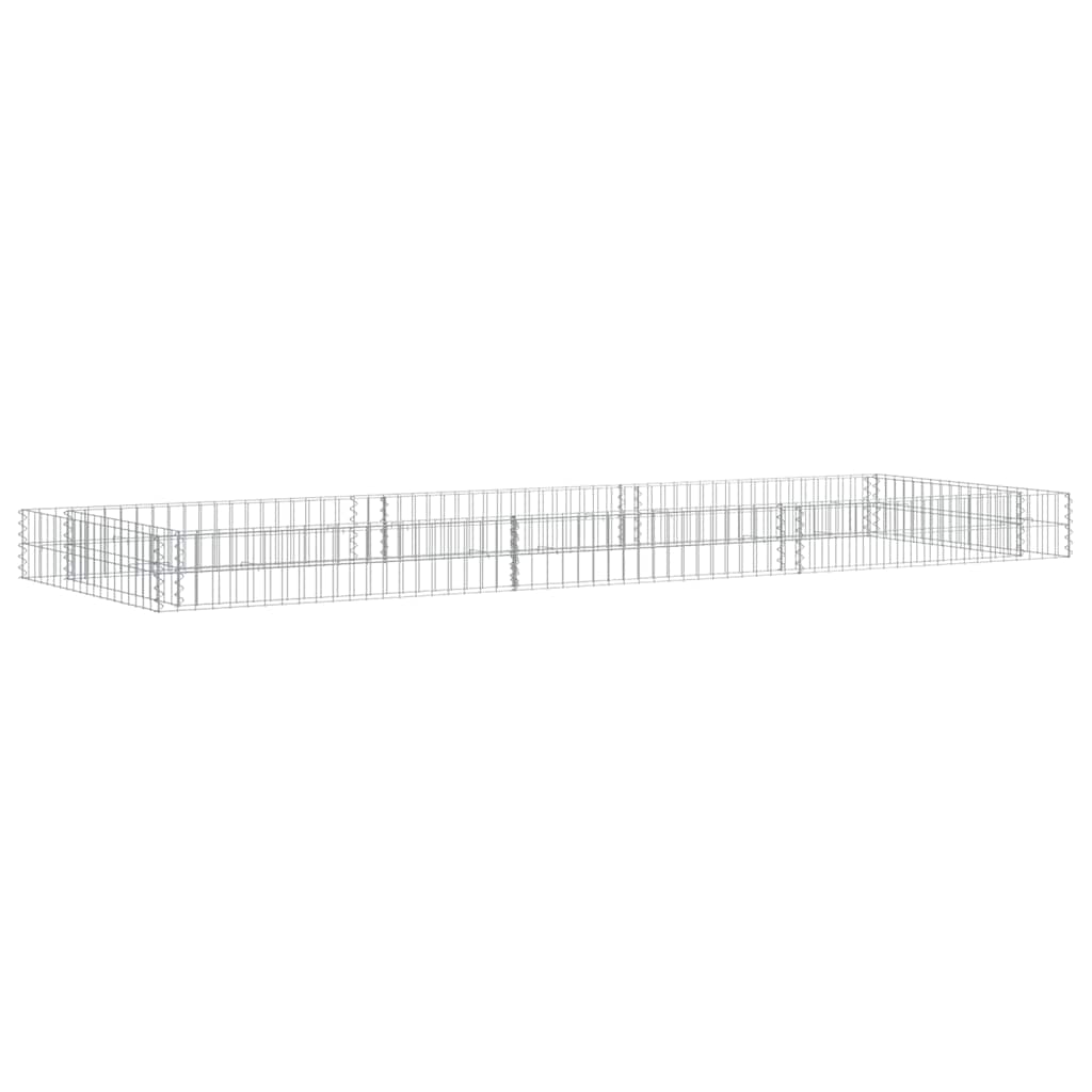 Gabionska povišena gredica od pocinčanog čelika 300x100x20 cm