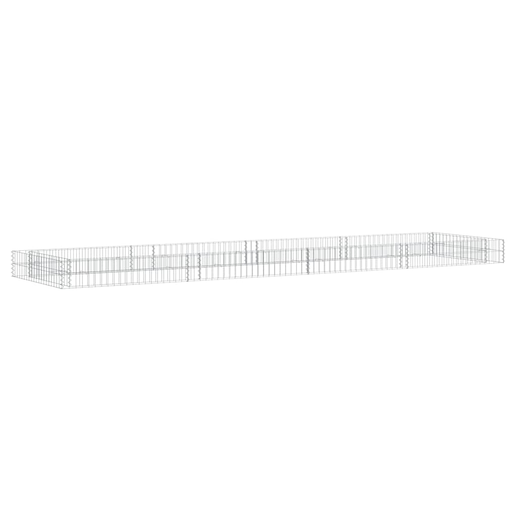 Gabionska povišena gredica od pocinčanog čelika 400x100x20 cm