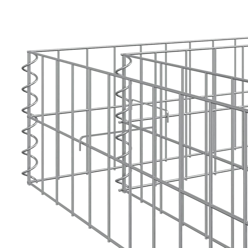 Gabionska povišena gredica od pocinčanog čelika 400x100x20 cm