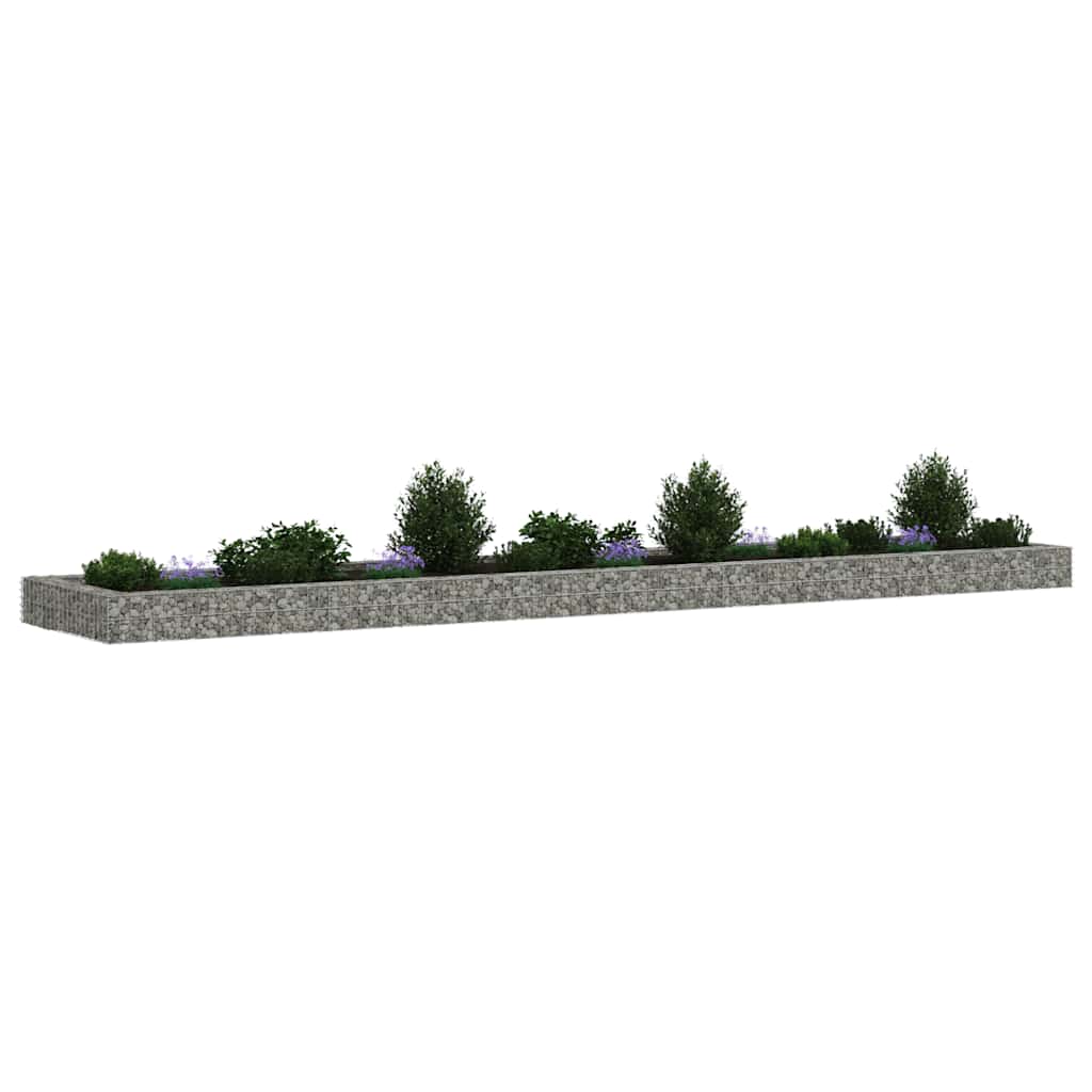 Gabionska povišena gredica od pocinčanog čelika 500x100x20 cm