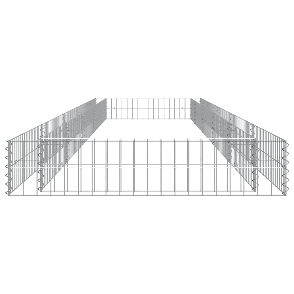 Gabionska povišena gredica od pocinčanog čelika 500x100x20 cm