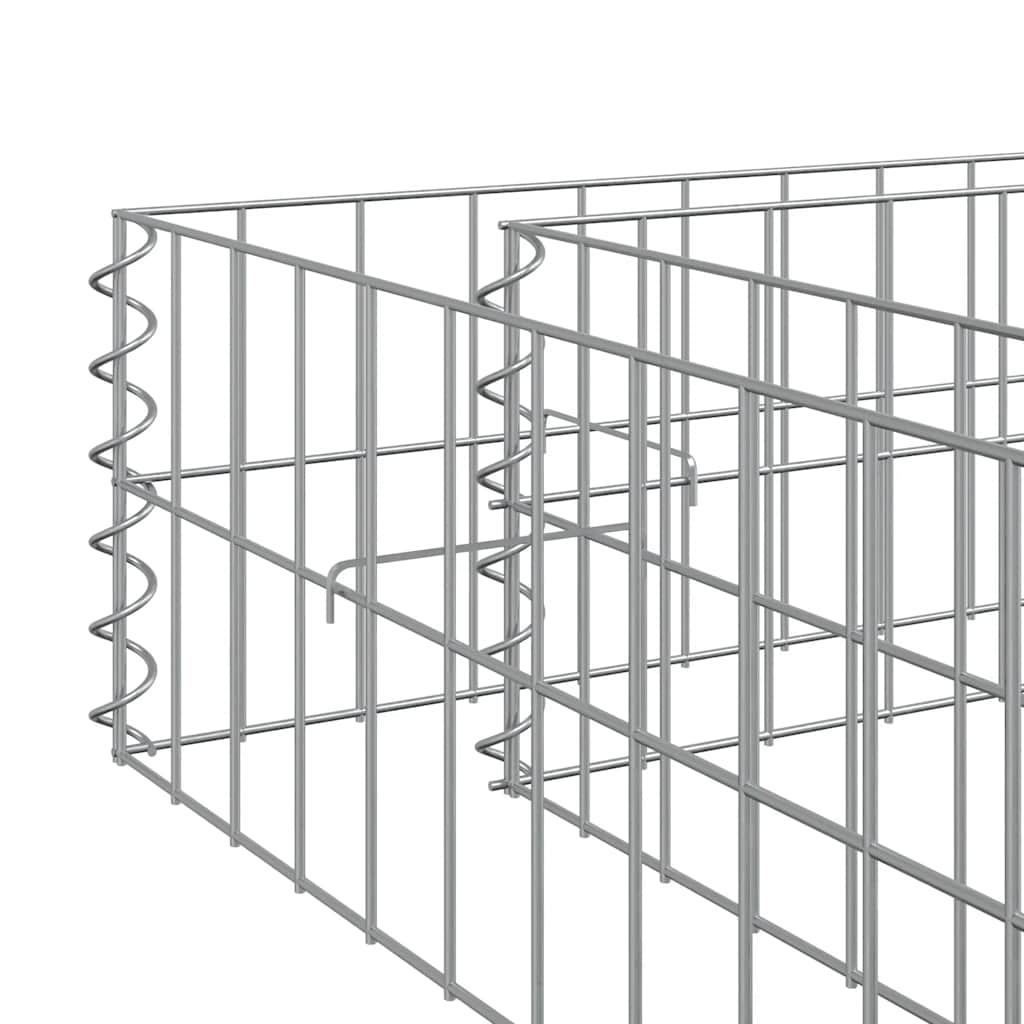 Gabionska povišena gredica od pocinčanog čelika 500x100x20 cm
