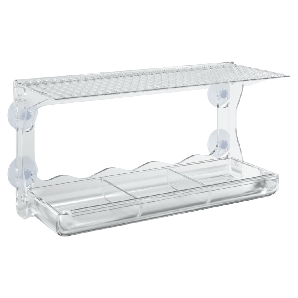 Prozorske hranilice za ptice 2 kom akrilne 30 x 12 x 15 cm