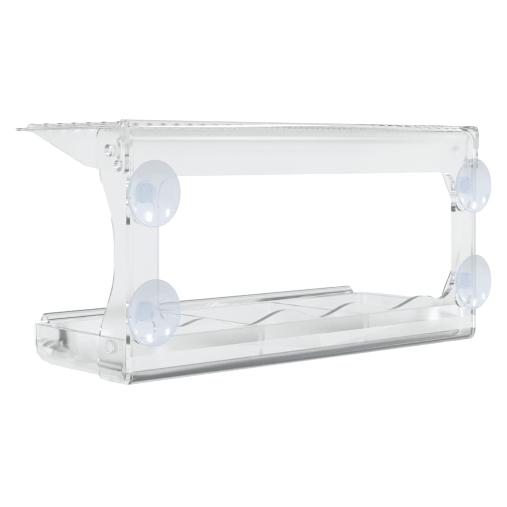 Prozorske hranilice za ptice 2 kom akrilne 30 x 12 x 15 cm