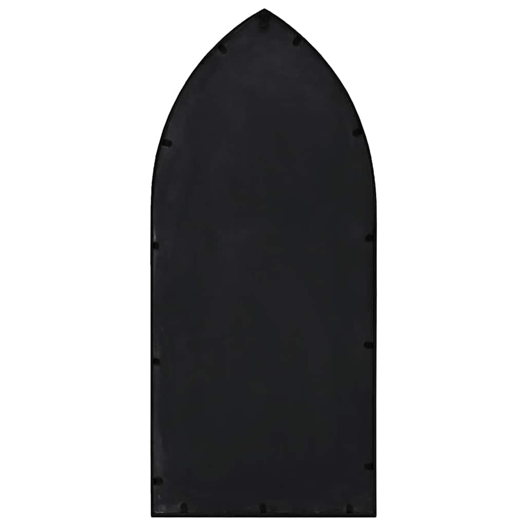Vrtno ogledalo crno 100 x 45 cm željezno za vanjsku upotrebu