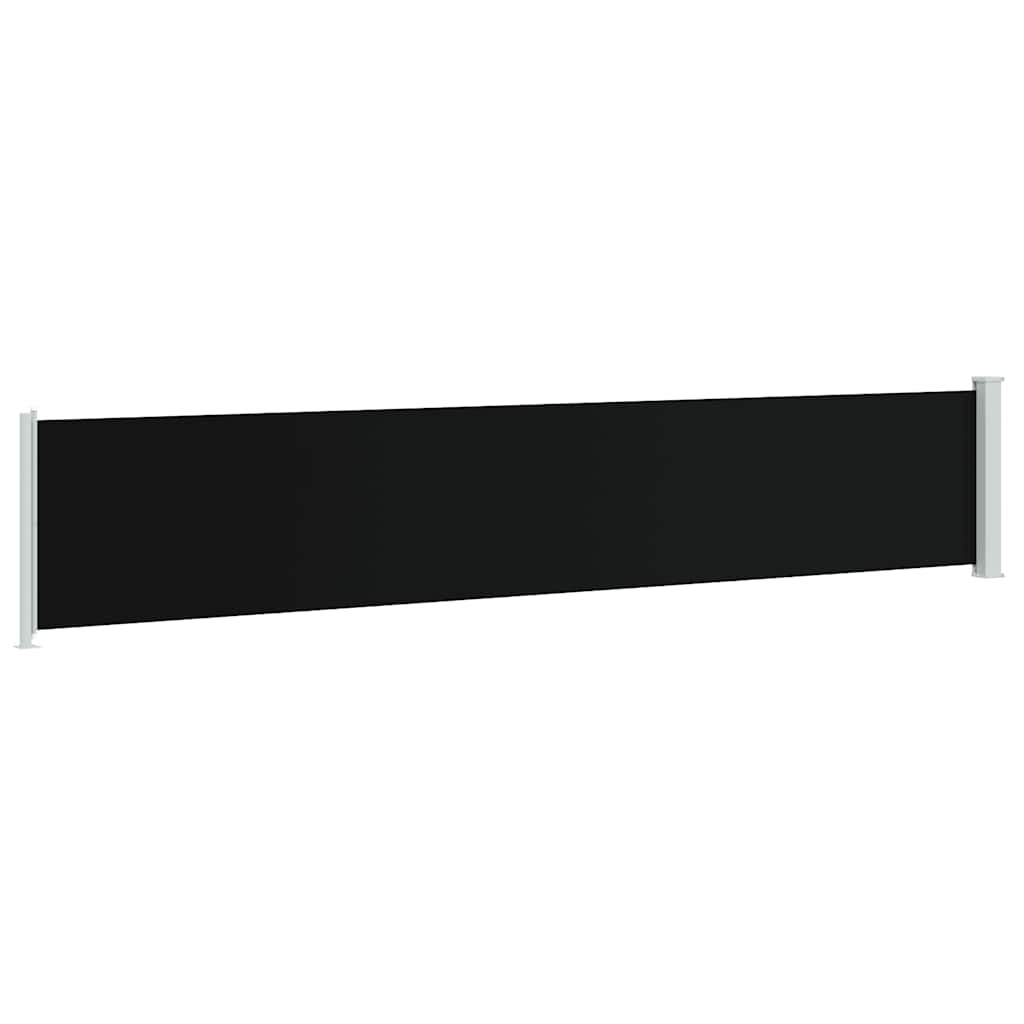 Uvlačiva bočna tenda za terasu 117 x 600 cm crna