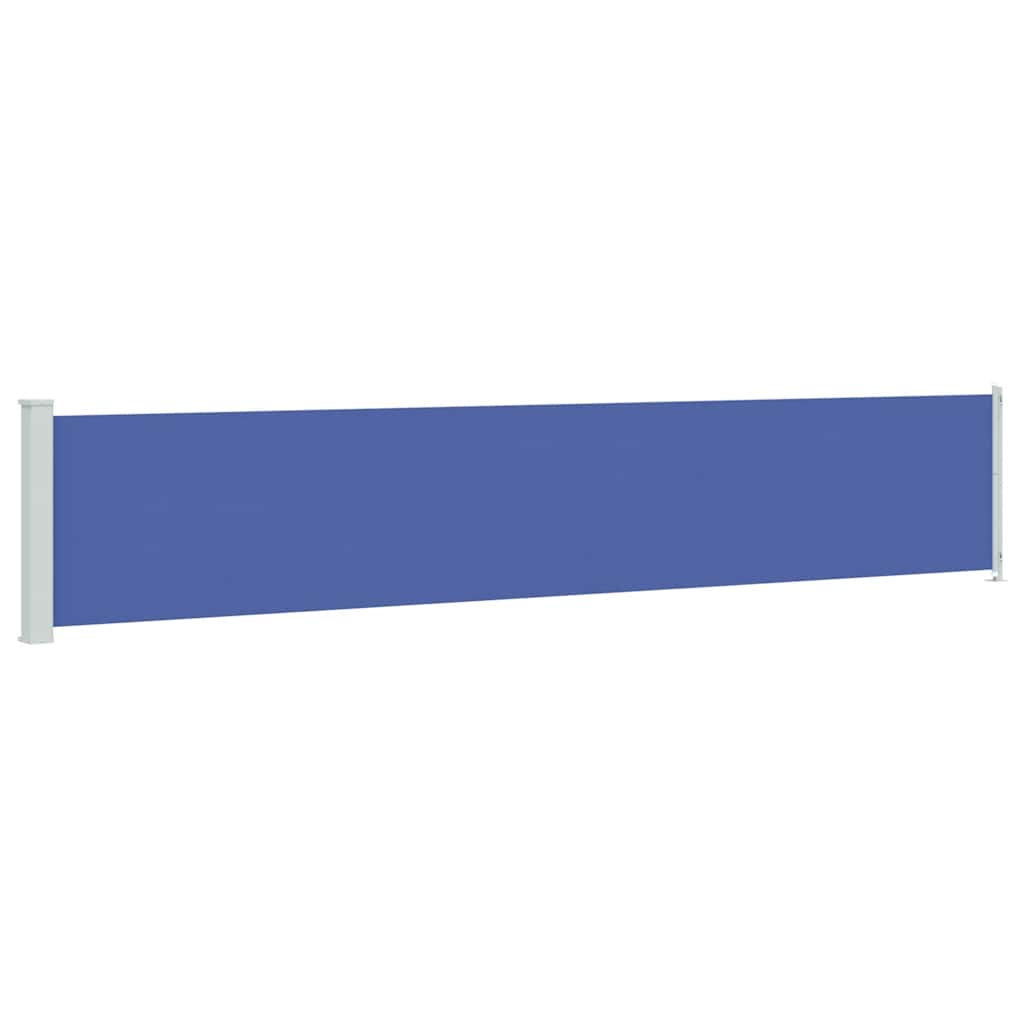 Uvlačiva bočna tenda za terasu 117 x 600 cm plava