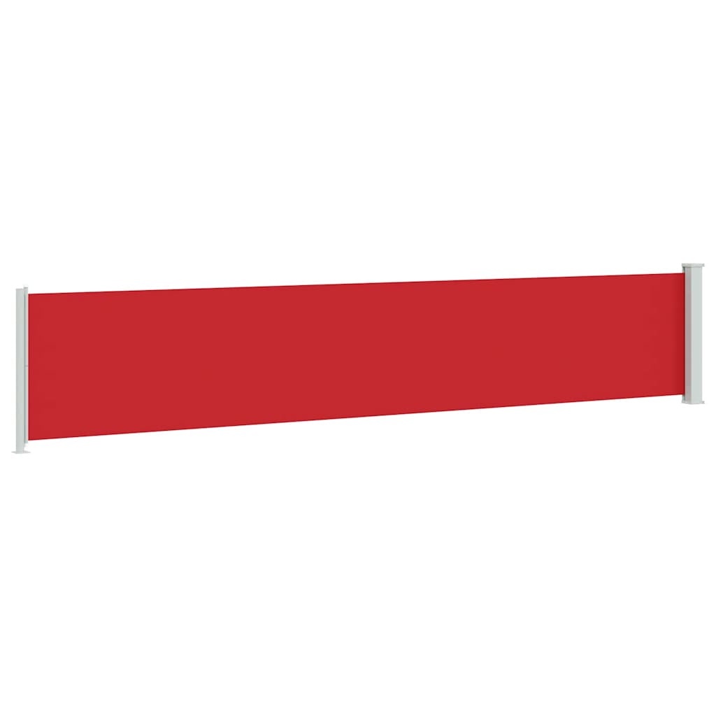Uvlačiva bočna tenda za terasu 117 x 600 cm crvena