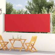 Uvlačiva bočna tenda za terasu 117 x 600 cm crvena
