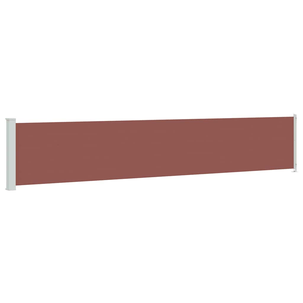 Uvlačiva bočna tenda za terasu 117 x 600 cm smeđa