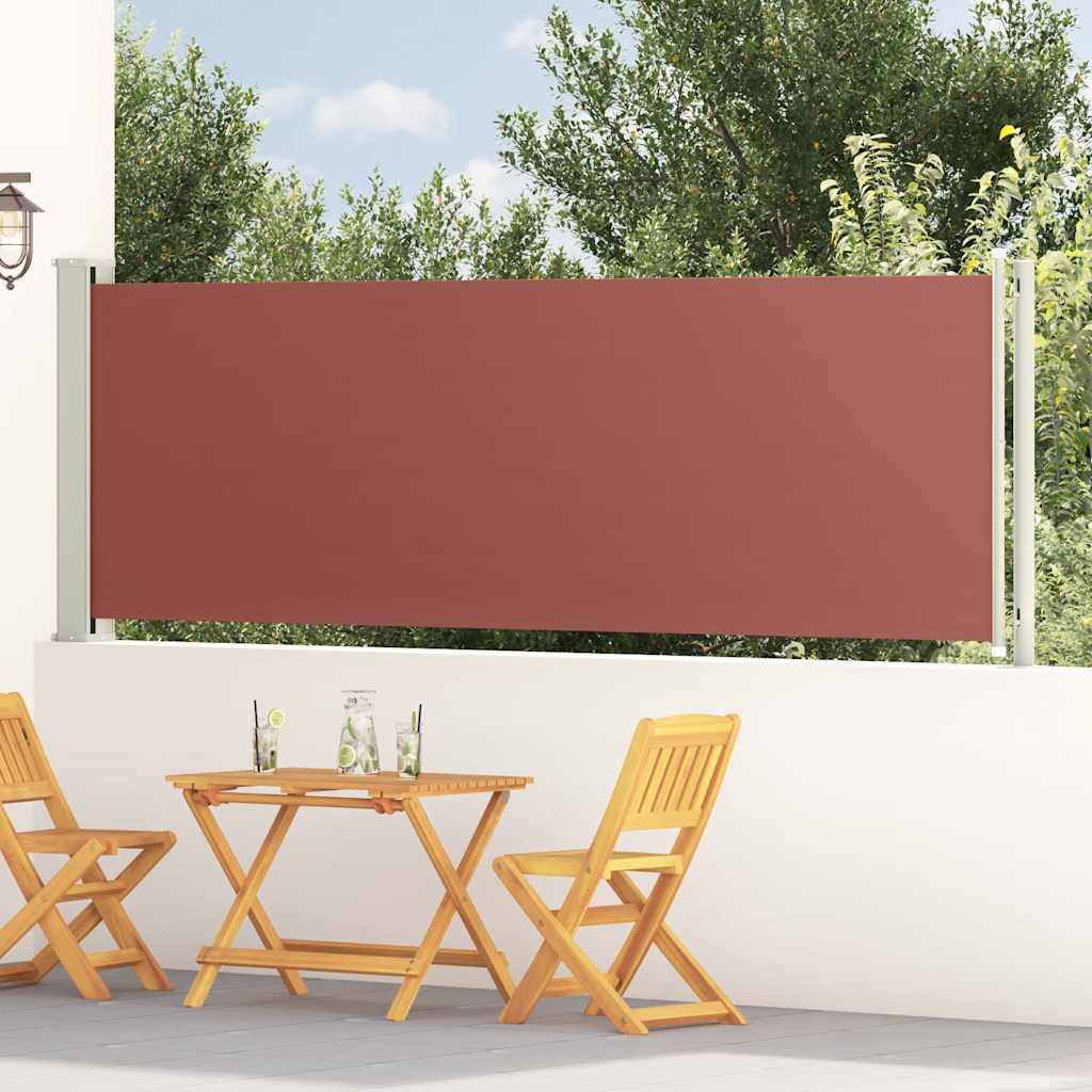 Uvlačiva bočna tenda za terasu 117 x 600 cm smeđa
