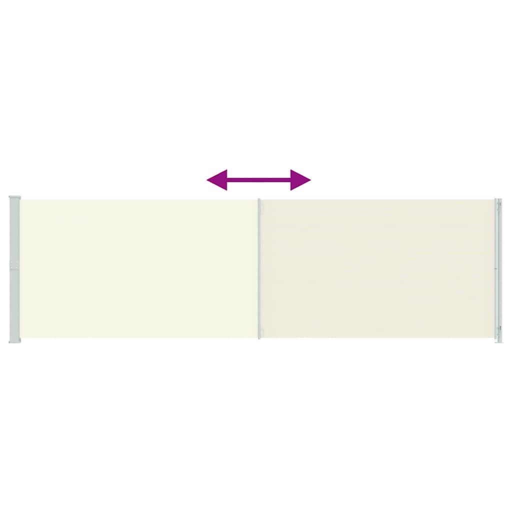 Uvlačiva bočna tenda za terasu 180 x 600 cm krem