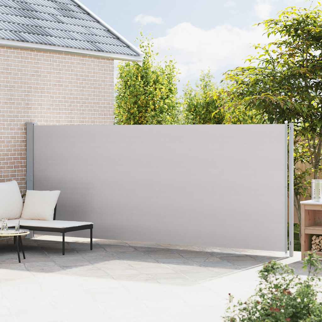 Uvlačiva bočna tenda za terasu 180 x 600 cm siva
