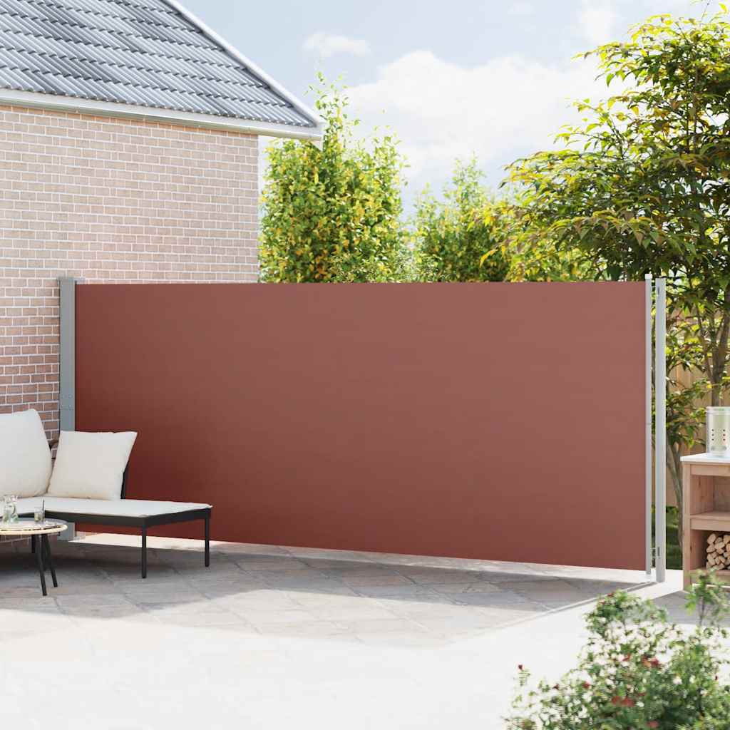 Uvlačiva bočna tenda za terasu 180 x 600 cm smeđa