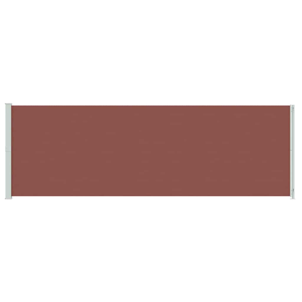Uvlačiva bočna tenda za terasu 200 x 600 cm smeđa