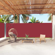 Uvlačiva bočna tenda crvena 200 x 1000 cm