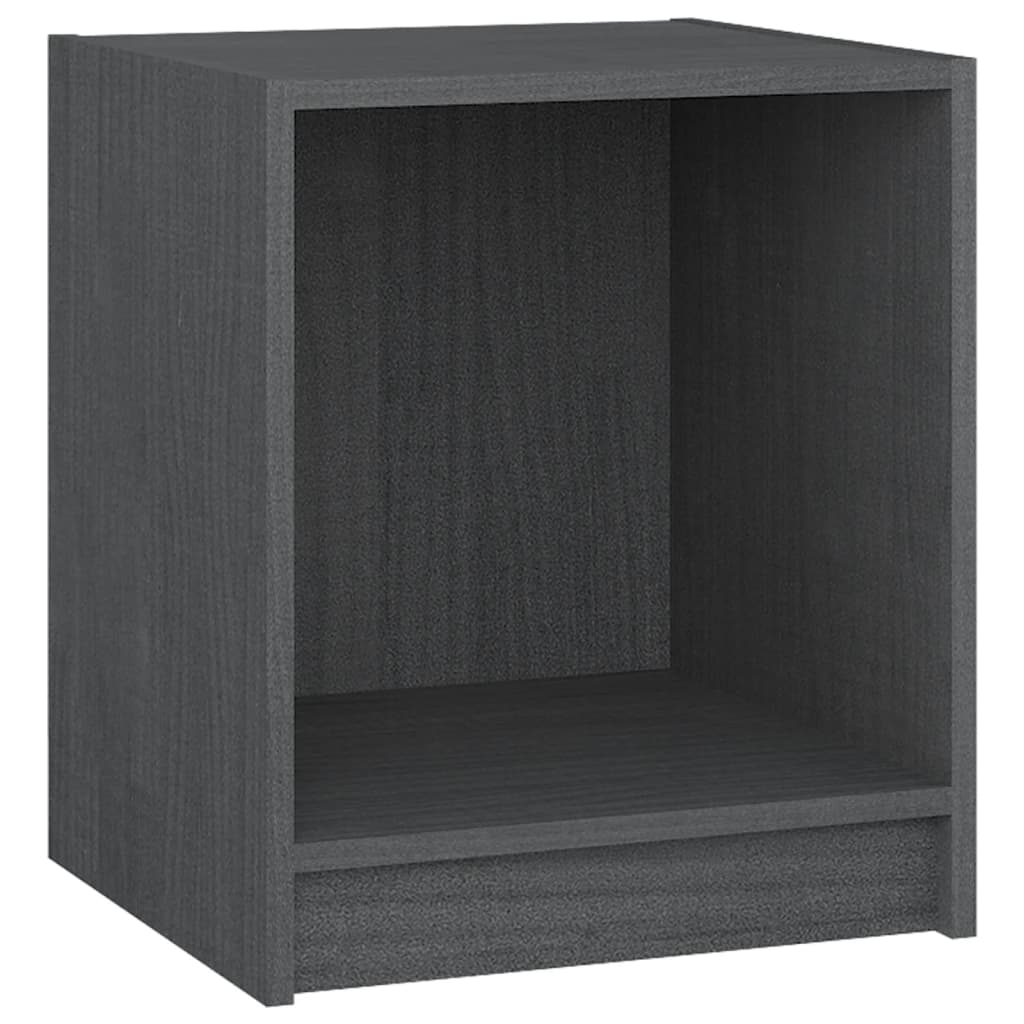 Noćni ormarići 2 kom sivi 35,5 x 33,5 x 41,5 cm od borovine