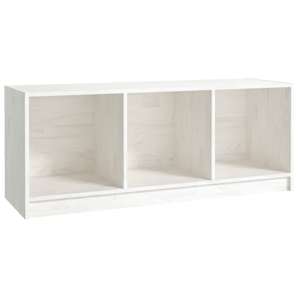 TV ormarić bijeli 104 x 33 x 41 cm od masivne borovine