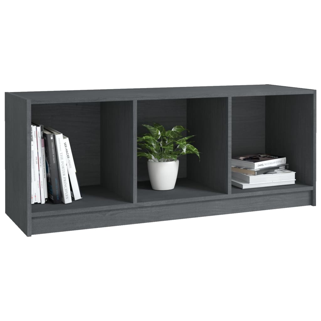 TV ormarić sivi 104 x 33 x 41 cm od masivne borovine